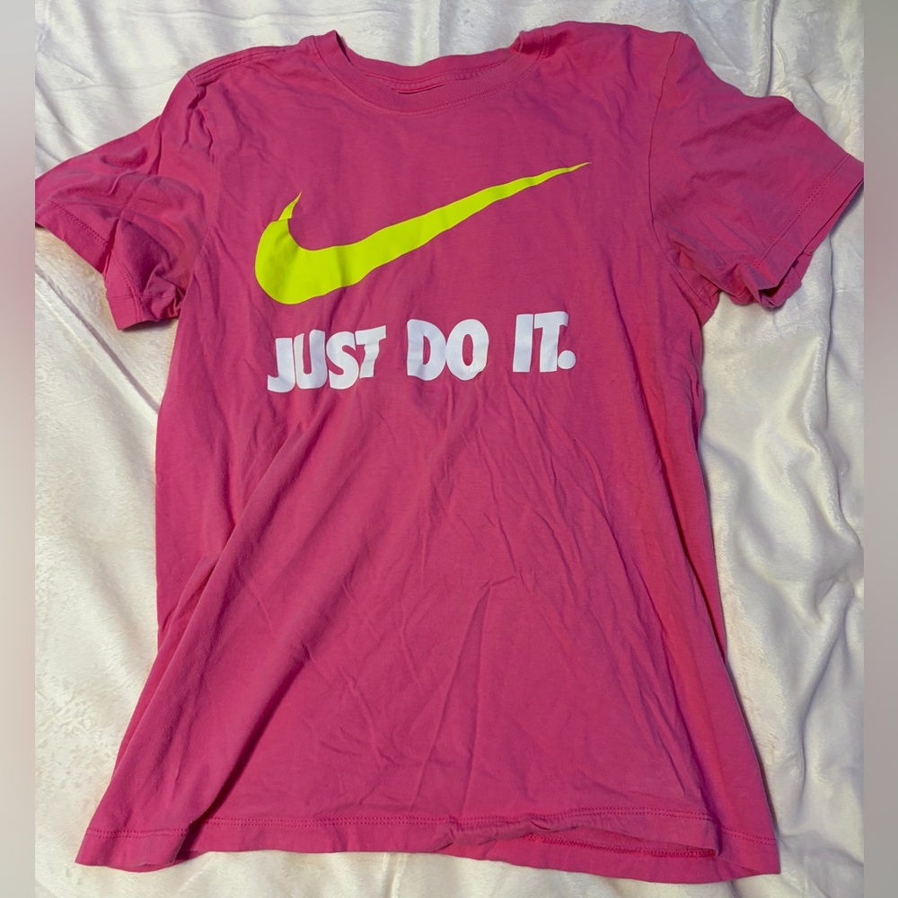 Nike Pink Tee with White Logo